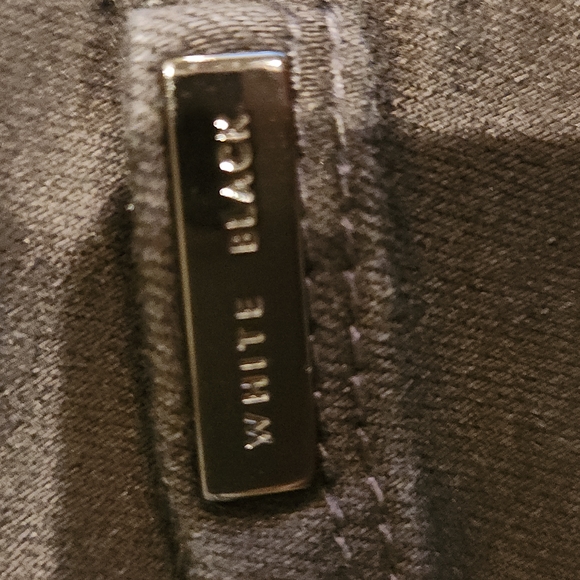 White House Black Market Cropped Black Jeans With Hemline  Embellishment - Picture 9 of 9